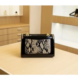 LK Manufacturer Direct Sale Fashion Versatile High-End Snake Print Glossy Leather Single Shoulder Crossbody Chain Bag