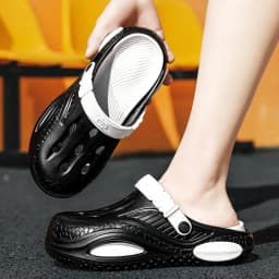 Summer breathable fashionable men's and women's slippers thick soled perforated shoes outdoor sports and leisure beach shoes 48