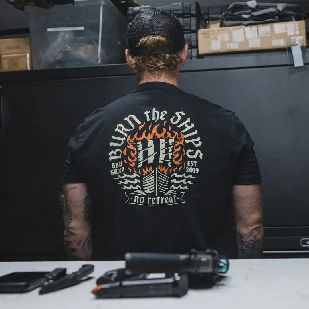 Burn The Ships Military Training Tactical Casual T-shirt Men's and Women's Luxury Brand Tops