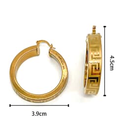 Italian Classic Jewelry Sets Rope Hook Dubai Round 18K Gold Plated Hoop Earrings for Woman Circle Earring Party Wedding Gifts