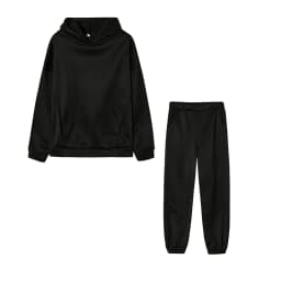 Monochrome Hooded Hoodie Set Casual European American Fashion 2-Piece Autumn Winter Hot Selling New Style