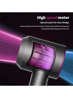5 in 1 Professional Hair Dryer, with Hot and Cold Air Functionality - Lightweight and Thermostatic Styling Tool for Smooth Hair