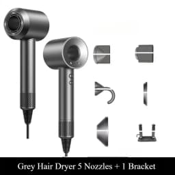 5 in 1 Professional Hair Dryer, with Hot and Cold Air Functionality - Lightweight and Thermostatic Styling Tool for Smooth Hair