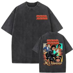King of Pop Michael Jackson Album Cover T Shirts Men Women Fashion Classic Cool T-shirt Casual Vintage Washed T Shirt Streetwear