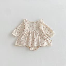 Baby Spring and Autumn Thin Diaper Cover Dress, Small Size for Girls, Princess Dress for One-Year-Old Babies