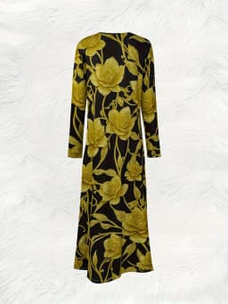 Long Sleeve Dress for Women Casual Summer Vacation Outfit Flowy Midi Dress with Belt Elegant Solid Color Office Party