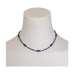 New Chinese-Style National Elegance Lapis Lazuli Necklace Crystal Bead Necklace Versatile and Stackable Collar Chain