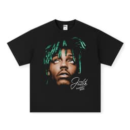 Juice WRLD Graphic T-Shirt Men Women Oversized Hip Hop Rapper Casual Cotton Short Sleeve Aesthetic Retro Graphic for Weekend