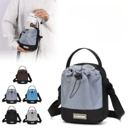 Waterproof Nylon Crossbody Sling Bag - Outdoor Travel Pouch with Dedicated Water Bottle Pocket