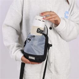 Waterproof Nylon Crossbody Sling Bag - Outdoor Travel Pouch with Dedicated Water Bottle Pocket