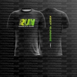 Simple Fashion Run Letters T Shirts Fashion Trend Outdoor Running 3D Printed Unisex T-shirts Loose Quick Dry Tees FamilyMatching