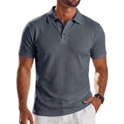 Mens Summer Short Sleeve Lapel Polo Shirt Solid Color Lightweight Ice Silk Tops Breathable Quick-Dry Casual Streetwear for Men