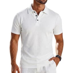 Mens Summer Short Sleeve Lapel Polo Shirt Solid Color Lightweight Ice Silk Tops Breathable Quick-Dry Casual Streetwear for Men