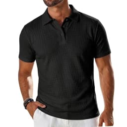 Mens Summer Short Sleeve Lapel Polo Shirt Solid Color Lightweight Ice Silk Tops Breathable Quick-Dry Casual Streetwear for Men