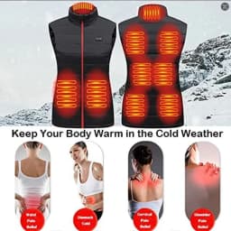 Women Heating Vest Autumn and Winter Cotton Vest USB Infrared Electric Heating Suit Women Flexible Thermal Winter Warm Jacket