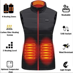 Women Heating Vest Autumn and Winter Cotton Vest USB Infrared Electric Heating Suit Women Flexible Thermal Winter Warm Jacket