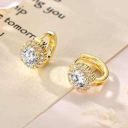 Rrjzz Certified 6.5MM 1CT VVS1 Moissanite Hoop Earrings for Women D-Color Round Lab-created Diamond Anniversary Jewelry Gifts