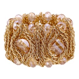 Luxury Fashion Crystal Bracelet for Women Handmade Aluminum Chain Bangle Bohemian Statement Charm Bracelet Banquet Party Jewelry