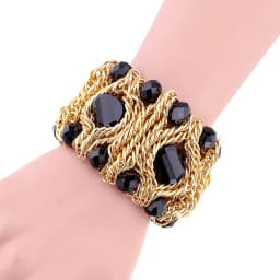Luxury Fashion Crystal Bracelet for Women Handmade Aluminum Chain Bangle Bohemian Statement Charm Bracelet Banquet Party Jewelry