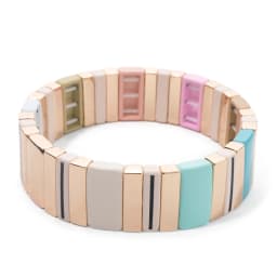 BEUTIFOR offwhite Color Enamel Bracelets for Women Handmade Bohemian Pink Color Bangle Sets