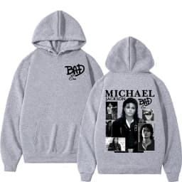 King of Pop Michael Jackson Bad Era Album Hooded Men Women Harajuku Hip Hop Streetwear Sweatshirt Fleece Casual Oversized Hoodie