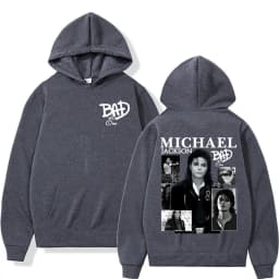 King of Pop Michael Jackson Bad Era Album Hooded Men Women Harajuku Hip Hop Streetwear Sweatshirt Fleece Casual Oversized Hoodie
