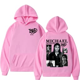 King of Pop Michael Jackson Bad Era Album Hooded Men Women Harajuku Hip Hop Streetwear Sweatshirt Fleece Casual Oversized Hoodie