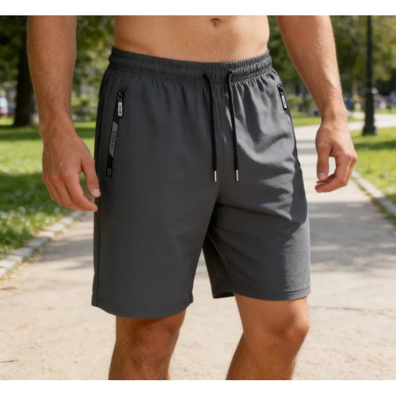 Men's Quick Dry Running Shorts | Lightweight Athletic Shorts with Zipper Pockets | Breathable Sports Shorts for Gym, Workout, Su