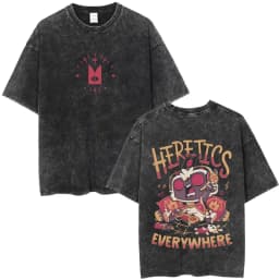 Limited Game Cult of The Lamb Vintage Washed T-shirt Men Women Casual Cotton Oversized T-shirts Cosplay Player Merch T Shirts