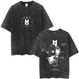 Limited Game Cult of The Lamb Vintage Washed T-shirt Men Women Casual Cotton Oversized T-shirts Cosplay Player Merch T Shirts