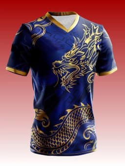 2026 New Fashion Dragon Print Special Edition Men's and Women's Football Short Sleeve Loose Breathable Football Shirt Top