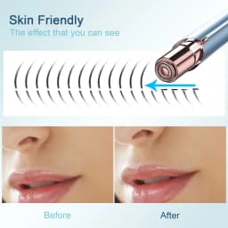 Facial Hair Removal for Women, Electric Painless Facial Hair Remover for Face, Lip, Chin with USB Rechargeable