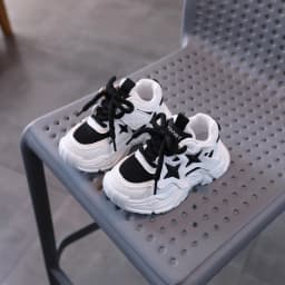 COMFY KIDS Kids Star Pattern Chunky Sneakers Boys Girls Breathable Mesh Dual Closure Casual Running Shoes