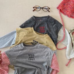 2026 Spring New Children False Two Piece Base Shirts Boys Girls Letter Print T Shirts Kids Long Sleeve Striped Tops Baby Clothes