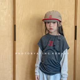 2026 Spring New Children False Two Piece Base Shirts Boys Girls Letter Print T Shirts Kids Long Sleeve Striped Tops Baby Clothes