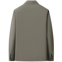 2026 New Men's Spring Lapel Zip-Up Jacket Spandex Fabric Casual Business Outerwear Windproof Anti-Wrinkle Coat