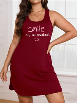 Large-Size Lady's Soft Stretch Geometric Pattern Blouse Dress - Casual Round-Neck Summer, Machine-Washable Comfortable Style