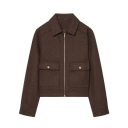 Women Vintage Stand Collar Breasted Long Sleeve Casual Woolen Coat Ladies Retro Long Sleeve Pockets Jacket Tops