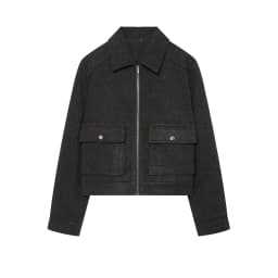 Women Vintage Stand Collar Breasted Long Sleeve Casual Woolen Coat Ladies Retro Long Sleeve Pockets Jacket Tops