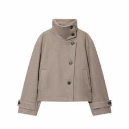 Women Vintage Stand Collar Breasted Long Sleeve Casual Woolen Coat Ladies Retro Long Sleeve Pockets Jacket Tops