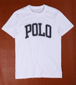 Hot Cotton Po-lo Letter Men's T-shirt Fast Fashion Summer Cool Casual Simple Men's and Women's Cotton Printed Short Sleeves Tops