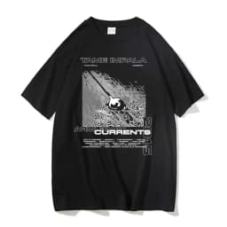 Tame Impala Currents Graphic Print T-shirts Men Casual Tshirt Male Hip Hop Oversized T Shirt Women Lndie Pop Rock Music T Shirts