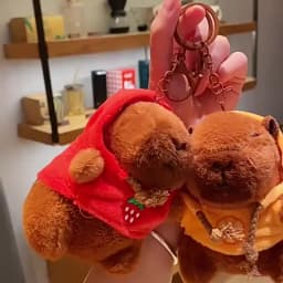 Cartoon Capybara Pendant Plush Toy Cute Kapila Doll Bag Hanging Ornaments Car Pendant Desktop Ornaments YSL03