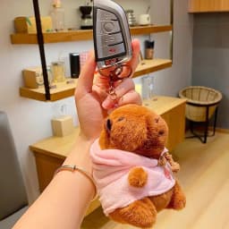 Cartoon Capybara Pendant Plush Toy Cute Kapila Doll Bag Hanging Ornaments Car Pendant Desktop Ornaments YSL03