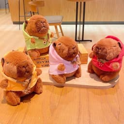 Cartoon Capybara Pendant Plush Toy Cute Kapila Doll Bag Hanging Ornaments Car Pendant Desktop Ornaments YSL03