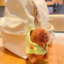 Cartoon Capybara Pendant Plush Toy Cute Kapila Doll Bag Hanging Ornaments Car Pendant Desktop Ornaments YSL03