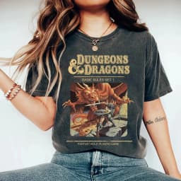 Vintage Dungeons and Dragons Shirt 80s Basic Rules Set 1 Tee D&D Dungeon Master Gift Fantasy Clothing Short Sleeve Men Women