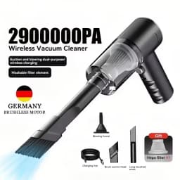 2900000PA Wireless Car Vacuum USB Charging 1200mAh Wet Dry Dual-use Cleaner Cordless Handheld High-power Vacuum Cleaner 2026