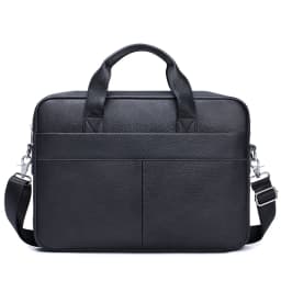 Genuine Leather Men's Briefcase Soft Luxury Business Bag 15.6 Inch Laptop Compatible Lightweight Office Commute Handbag