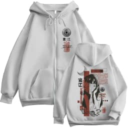 Tomie Junji Ito Anime Manga Gothic Zipper Hoodies Men's Casual Zip Up Hooded Sweatshirts Fashion Hip Hop Long Sleeves Pullovers